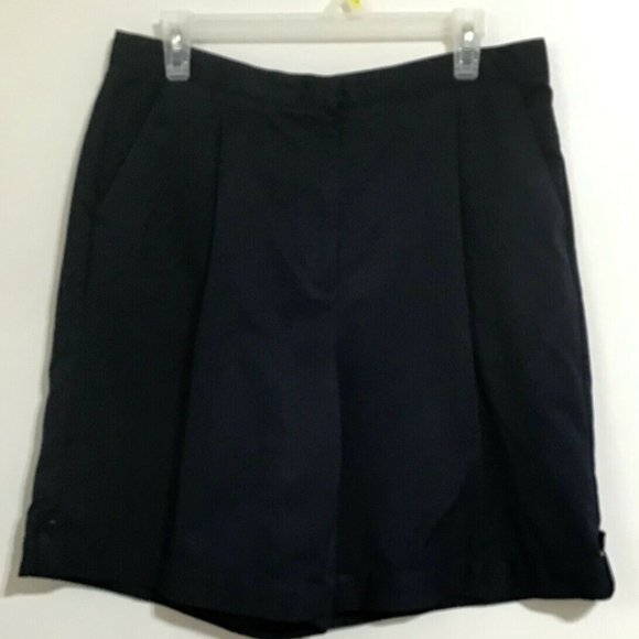 Shorts Women’s Size 14-LIZGOLF by Liz Claiborne Navy Blue Pockets Pleats - Picture 1 of 5